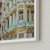 "Hermosa" - Art Print in Teal by Irene Suchocki - Frame Close-up