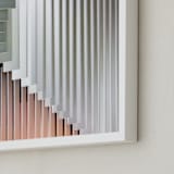 "Stacked Curvature " - Art Print in Creamy Neutrals by Lisa Sundin - Frame Close-up