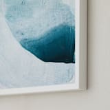 "Layered Shapes" - Art Print in Deep Teal by Rachel Kiser Smith - Frame Close-up