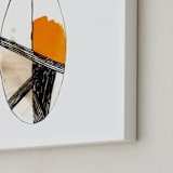 "Surf" - Art Print in retro orange by Susanna Nousiainen - Frame Close-up