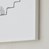 "Slinky on the Stairs" - Art Print in grayscale by Elliot Stokes - Frame Close-up