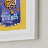 "Beer Diptych (ii)" - Art Print in Gold and Blue by Zoe Pappenheimer - Frame Close-up