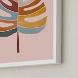 "Chic Monstera" - Art Print in Pink by lulu and isabelle - Frame Close-up