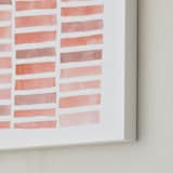 "Stacks #2" - Art Print in Coral by Kelly Nasuta - Frame Close-up