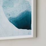 "Layered Shapes" - Art Print in Deep Teal by Rachel Kiser Smith - Frame Close-up