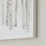 "Birch Woods in Winter" - Art Print in Ivory by Shannon Chen of Four Wet Feet Studio - Frame Close-up
