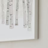 "Birch Woods in Winter" - Art Print in Ivory by Shannon Chen of Four Wet Feet Studio - Frame Close-up