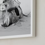 "Smiles in the Sahara" - Art Print in Fog by Jamie Lollback - Frame Close-up