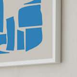 "Playful" - Art Print in Azure by Beth Vassalo - Frame Close-up