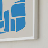"Playful" - Art Print in Azure by Beth Vassalo - Frame Close-up