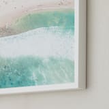"Wave Shapes" - Art Print in White by Caroline Mint - Frame Close-up