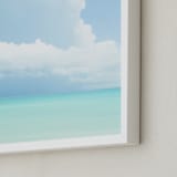 "Summer Clouds Series 2" - Art Print in Caribbean Blue by Lisa Sundin - Frame Close-up
