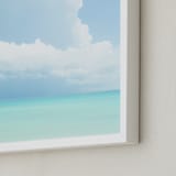 "Summer Clouds Series 2" - Art Print in Caribbean Blue by Lisa Sundin - Frame Close-up