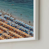 "Positano Beach Aerial" - Art Print in Aqua by braden.studio - Frame Close-up