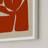 "Sculpt" - Art Print in Scarlet by Beth Vassalo - Frame Close-up