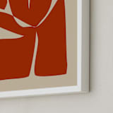 "Sculpt" - Art Print in Scarlet by Beth Vassalo - Frame Close-up