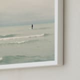"Paddleboard Solitude" - Art Print in Warm mist by Jacquelyn Sloane Siklos - Frame Close-up