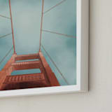 "San Francisco Golden Gate Bridge" - Art Print in Slate Blue by Lauren Cheng - Frame Close-up