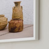 "Pottery II" - Art Print in Terracotta by Crystal Lynn Collins - Frame Close-up