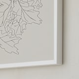 "Oak Leaf Study" - Art Print in Newsprint by Lorent and Leif - Frame Close-up
