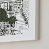 "House: Portrait White Border Custom Print" - Custom Print in Olive Shadow by Minted - Frame Close-up