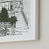 "House: Portrait White Border Custom Print" - Custom Print in Olive Shadow by Minted - Frame Close-up