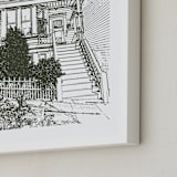 "House: Portrait White Border Custom Print" - Custom Print in Olive Shadow by Minted - Frame Close-up