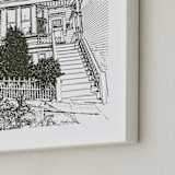 "House: Portrait White Border Custom Print" - Custom Print in Olive Shadow by Minted - Frame Close-up