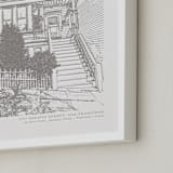 "House: Portrait Custom Letterpress Print" - Custom Letterpress Print in Warm Gray by Minted - Frame Close-up