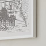 "House: Portrait Custom Letterpress Print" - Custom Letterpress Print in Warm Gray by Minted - Frame Close-up