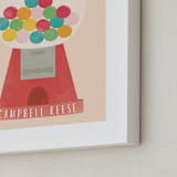 "Sweet & Bubbly" - Personalized Art Print in Sugared Peach by Annie Holmquist - Frame Close-up