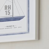 "Sailboat co." - Personalized Art Print in Ocean by cambria - Frame Close-up