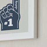 "Number One" - Personalized Art Print in Navy by Itsy Belle Studio - Frame Close-up