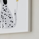 "Dalmatian" - Personalized Art Print in Lemon by Angela Thompson - Frame Close-up