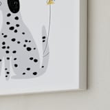 "Dalmatian" - Personalized Art Print in Lemon by Angela Thompson - Frame Close-up