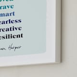 "Positive Affirmations" - Personalized Art Print in Winter by Nazia Hyder - Frame Close-up