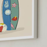 "Surfs Up" - Personalized Art Print in Sand by Baumbirdy - Frame Close-up