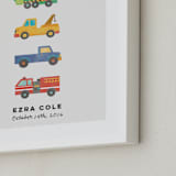 "lets go" - Personalized Art Print in Cloud by peetie design - Frame Close-up