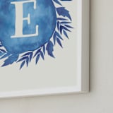 "Watercolor Initials" - Personalized Art Print in Ocean by Katharine Watson - Frame Close-up