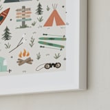 "Camper" - Personalized Art Print in Sky by Hannah Williams - Frame Close-up