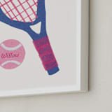 "Electric Sports 1" - Personalized Art Print in Cobalt by Carrie Moradi - Frame Close-up
