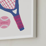 "Electric Sports 1" - Personalized Art Print in Cobalt by Carrie Moradi - Frame Close-up