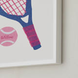 "Electric Sports 1" - Personalized Art Print in Cobalt by Carrie Moradi - Frame Close-up