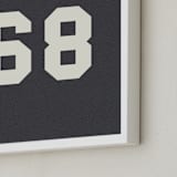 "Game Day" - Personalized Art Print in Navy Blue by taylorVdesign - Frame Close-up