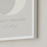 "Sweet Dreams Moon" - Personalized Art Print in Moondust by Alexandra Cohn - Frame Close-up