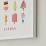 "Chill Out" - Personalized Art Print in Vanilla by Ana Peake - Frame Close-up