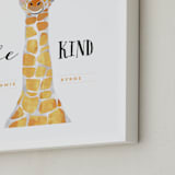 "baby animal.giraffe" - Personalized Art Print in tangerine by Cass Loh - Frame Close-up