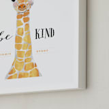 "baby animal.giraffe" - Personalized Art Print in tangerine by Cass Loh - Frame Close-up