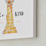 "baby animal.giraffe" - Personalized Art Print in tangerine by Cass Loh - Frame Close-up