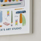 "Creative Tools" - Personalized Art Print in White by Naava Katz - Frame Close-up